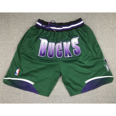 Homme Milwaukee Bucks Shorts à poche Throwback M001 Swingman